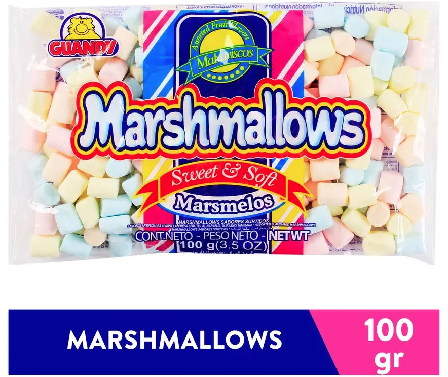 Marshmallows Guandy Sabores Mini - 100 g